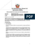 Resolución #001149-2022-JUS-TTAIP-SEGUNDA SALA PDF