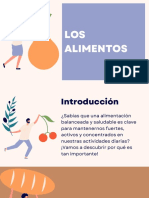 Presentación Escolar Ilustrativa Los Nutrientes de Los Alimentos Colorida