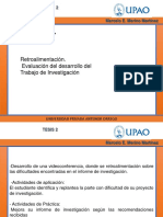 Semana 7: Retroalimentación. Evaluación Del Desarrollo Del Trabajo de Investigación