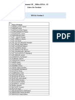 Listes Des Sections EESA1