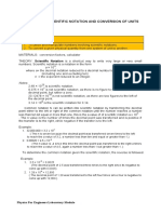 Py 21 LABORATORY Module 1 Sci Notaton and Conversion of Unit