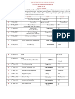 Activity Chart For The Month of May 2023 Class I To XII