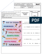 4ºA - Avaliação Recuperação de Matemática - 1º Trimestre - 2023