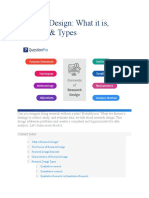 Research Design Elements and Types