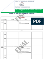 Final Timetable For Semester Ii Examinations of The Academic Year 2022/2023 TO Students Under Certificate and Diploma Programmes