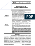 N-0486 Anodos de Liga de Chumbo-prata-Antimônio