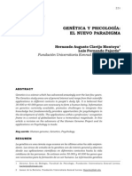 Genetica y Psicologia El Nuevo Paradigma