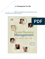 Human Resource Management Noe 8th Edition Test Bank