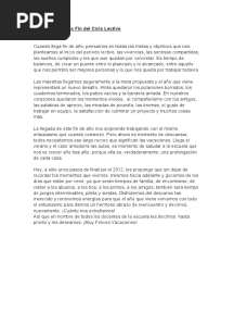 Palabras Alusivas Fin Del Ciclo Lectivo
