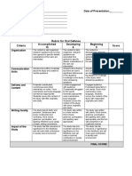 Rubric For Title Proposal