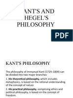 Kant's and Hegel's Philosophy