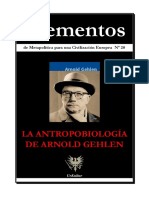 Elementos 20 La Antropología de Arnold Gehlen