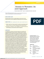 Diagnosing Anemia in Neonates An Evidence-Based Approach