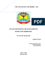 Plano Municipal de Saneamento Básico de Serro - Produto 1-8 Plano de Trabalho