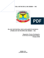 Plano Municipal de Saneamento Básico de Serro - Produto 3-8 Diagnóstico Técnico