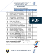 Modelo - Formato de Relacion de Jugadores 2023 GSC