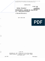 Indian Standard: / - .' Pesticides - Dimethyl Amine SL Salts of 2,4-D - Specification (Second