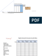 Registro de Consumo de Aceite Hidraulico