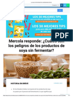 La Soya Sin Fermentar Tiene Antinutrientes Tóxicos