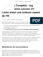 31 Cómo Armar Una Emisora Casera de FM Electrónica Completa