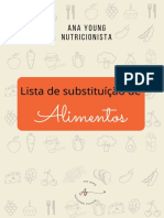 Lista de Substituíção Dos Alimentos