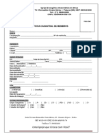 Ficha Cadastral (Batismo)