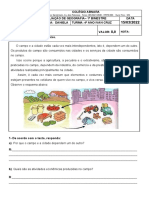 Avaliação de Geografia 15 DE MARÇO