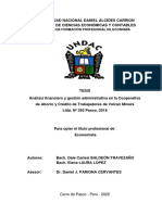 Análisis Financiero y Gestión Administrativa en La Cooperativa