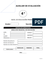 Registro Auxiliar - 4° Grado