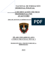 SILABUS CODIGO PROCESAL PENAL L ETS PNP AYACUCHO 2023