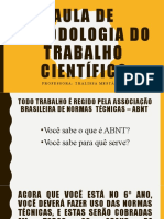 Aula de Metodologia Do Trabalho Científico 6 e 7 Ano