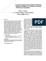 Implementing The Stochastic Gradient Descent Based Sentiment Analysis Model For Students Feedback or Comments On Faculty Performance Evaluation