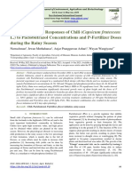 Growth and Yield Responses of Chili (Capsicum Frutescens L.) To Paclobutrazol Concentrations and P-Fertilizer Doses During The Rainy Season