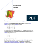 System of Linear Equations