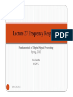 Lecture 27 Frequency Response 2 Continuous-Time Fourier Transform