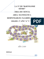 Proyecto Feria de Ciencia de Juego 1 Grado