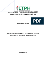 Artigo A Autotranscendência e o Sentido Da Vida Através Da Psicanálise Humanista Aline Tatiane de Carli