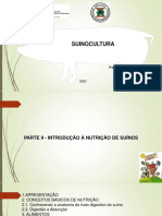 Suinocultura Unidade II Noções de Nutrição e Alimentação de Suínos