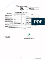 University Ot Fmumbai 2C00511: Days and Dates