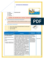 D1 A1 SESION 3RO Leemos Una Leyenda para Conocer Nuestras Tradiciones