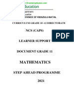 Grade 11 Maths Step Ahead Learner Doc 2021