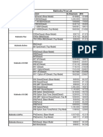 Mahindra Price List