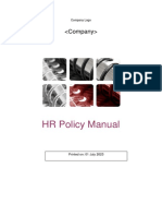 HR Policy Manual Template