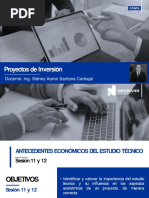 Sesión 11 y 12 - Antecedentes Económicos Del Estudio Técnico