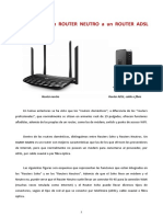 7.2 - Conexión de Un Router Neutro A Un Router ADSL