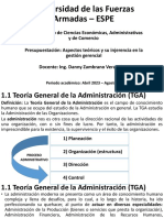 Presupuestación - Aspectos Teóricos y Su Injerencia en La Gestión Gerencial