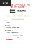 Balance de Energia Mecanica - Informe