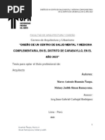 Carrera de Arquitectura y Urbanismo