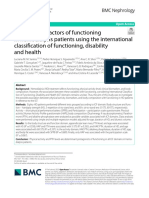 Determining Factors of Functioning in Hemodialysis Patients Using The International Classification of Functioning, Disability and Health