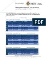 Fixture Primera Fase Sede San Francisco